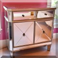 F32. Mirrored chest of drawers. 32"h x 32"w x 16"d 